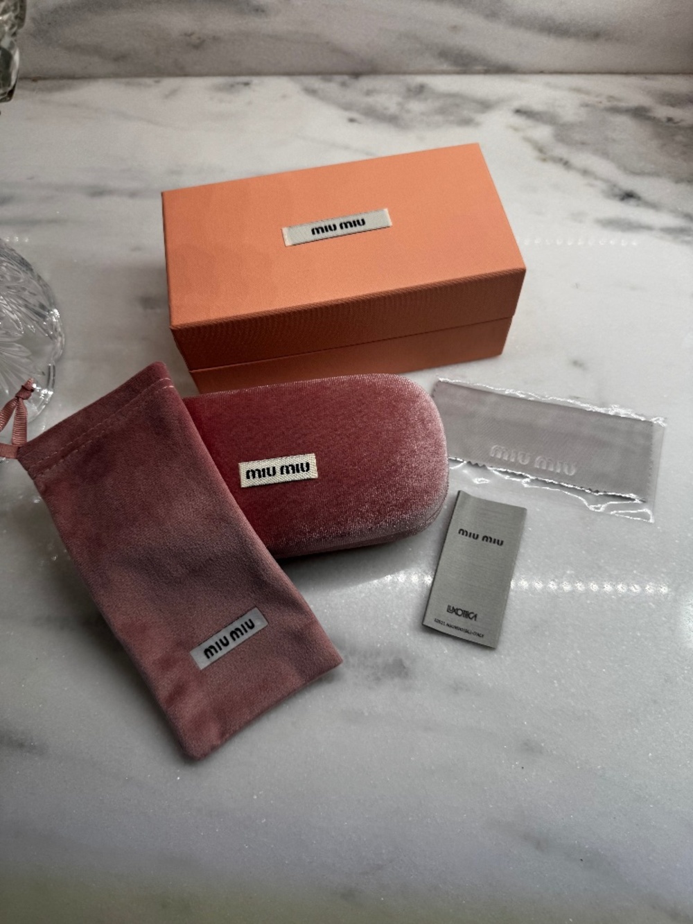 SUPER CUTE! Pink Velvet Miu Miu Sunglasses Case